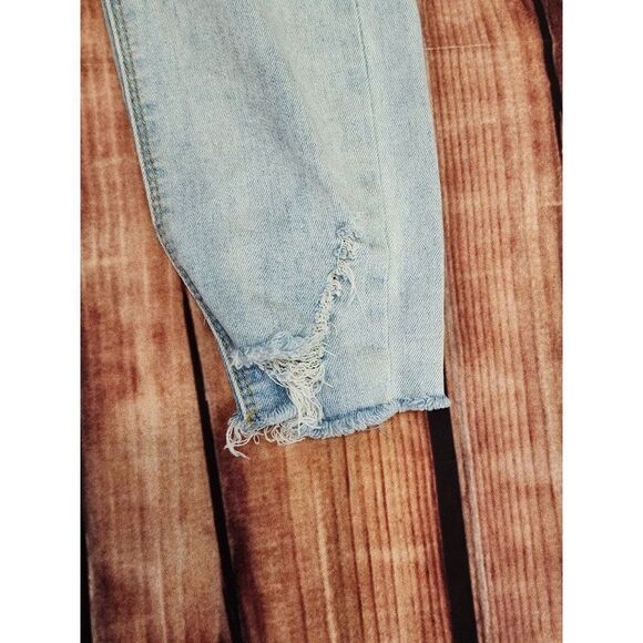 Flying Angel Distressed Acid Wash Button Fly Size 0 Jeans - Picture 6 of 9